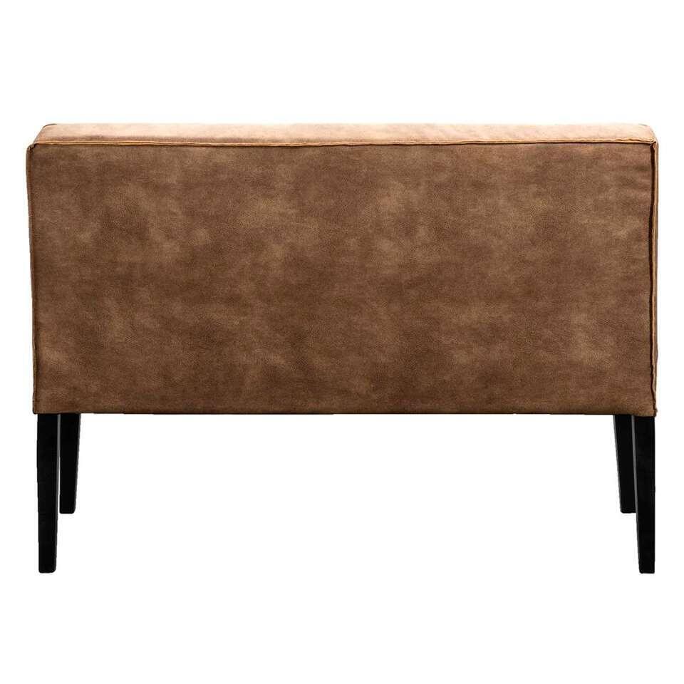 Canapé de salle à manger Casey - cuir couleur cognac - 125 cm