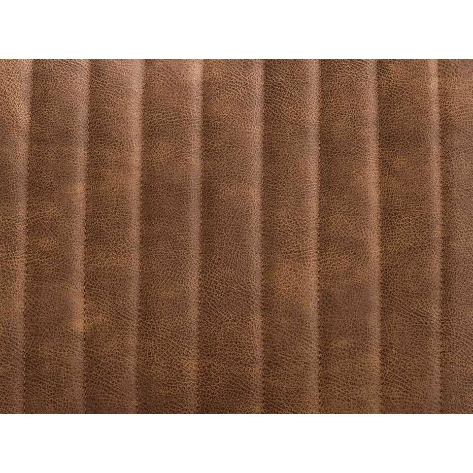 Canapé de salle à manger Casey - cuir step couleur cognac - 125 cm