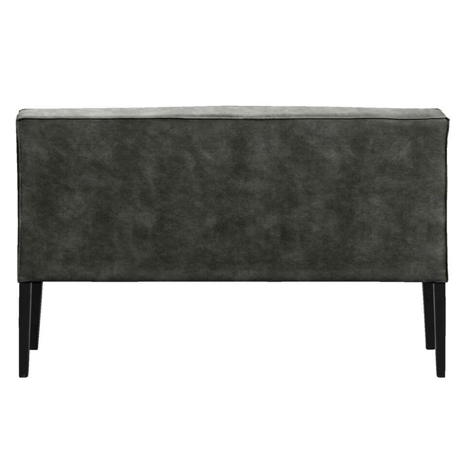 Canapé de salle à manger Casey - cuir step gris foncé - 180 cm