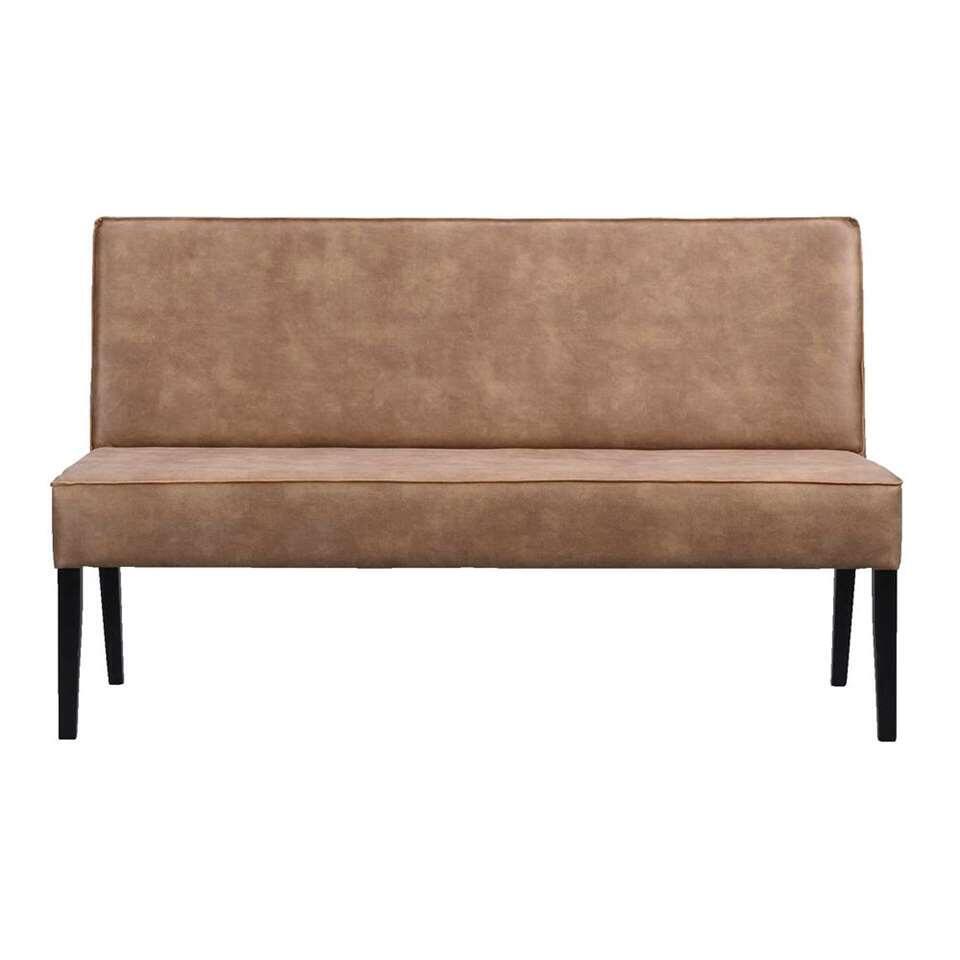 Banquette Casey - micro-cuir taupe - 180 cm