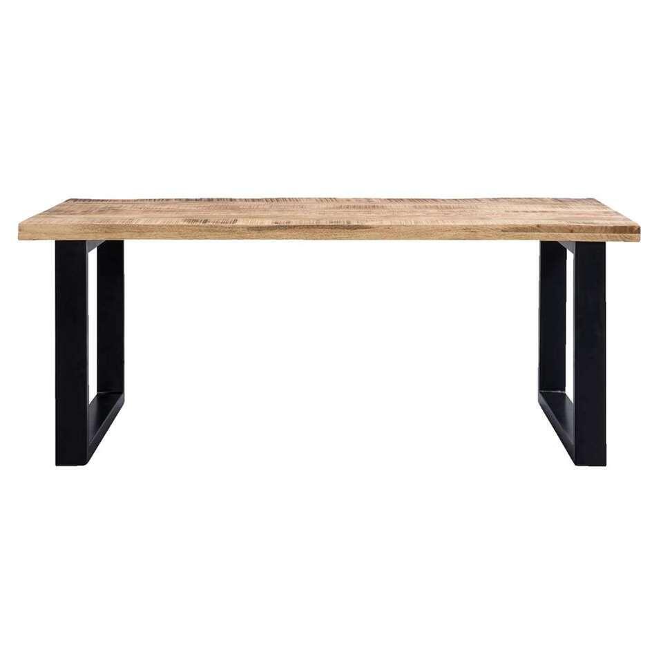 Table à manger Trevor - marron/noir - 78x160x100 cm