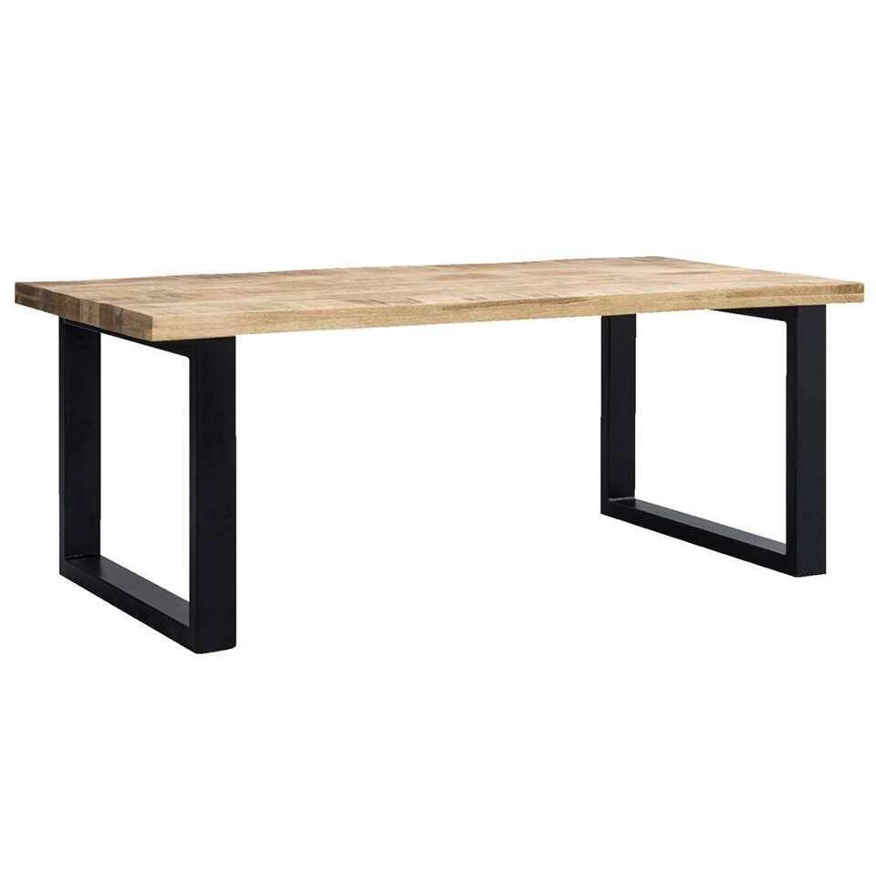 Table à manger Trevor - marron/noir - 78x200x100 cm