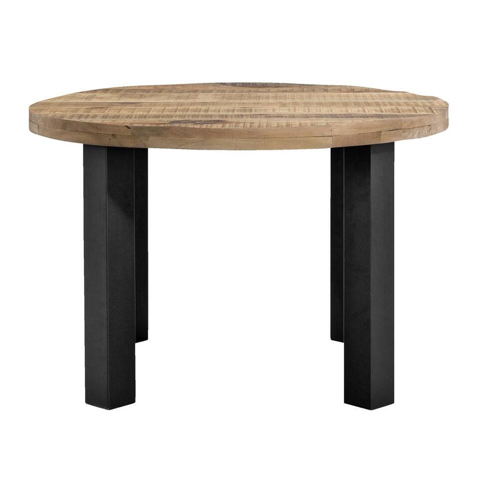 Table de salle à manger Trevor - brune/noire - 77xØ150 cm