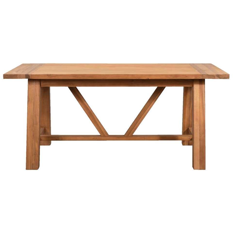 Table de salle à manger Doddy - bois de teck - 78x180x100 cm