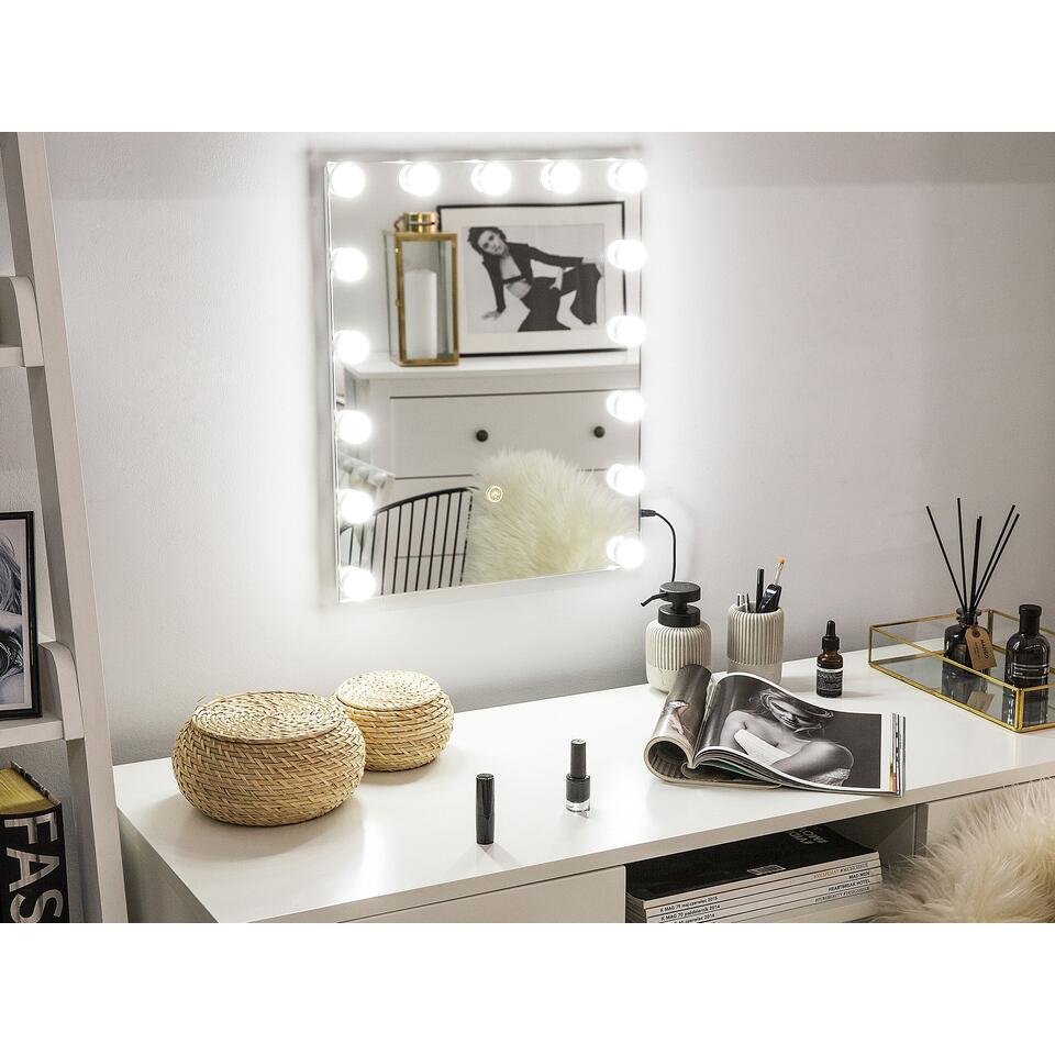 Miroir de table pour maquillage LED 50 x 60 cm noir BEAUVOIR | Leen Bakker