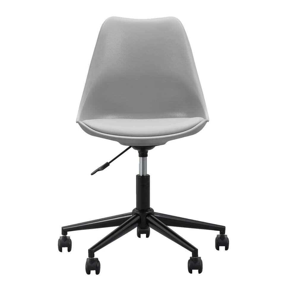Chaise de bureau Senja - plastique gris - métal noir