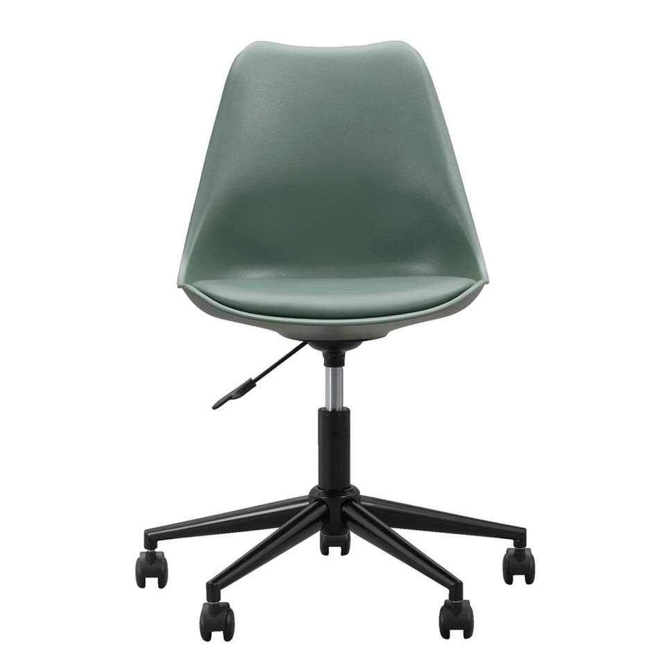 Chaise de bureau Senja - plastique vert - métal noir