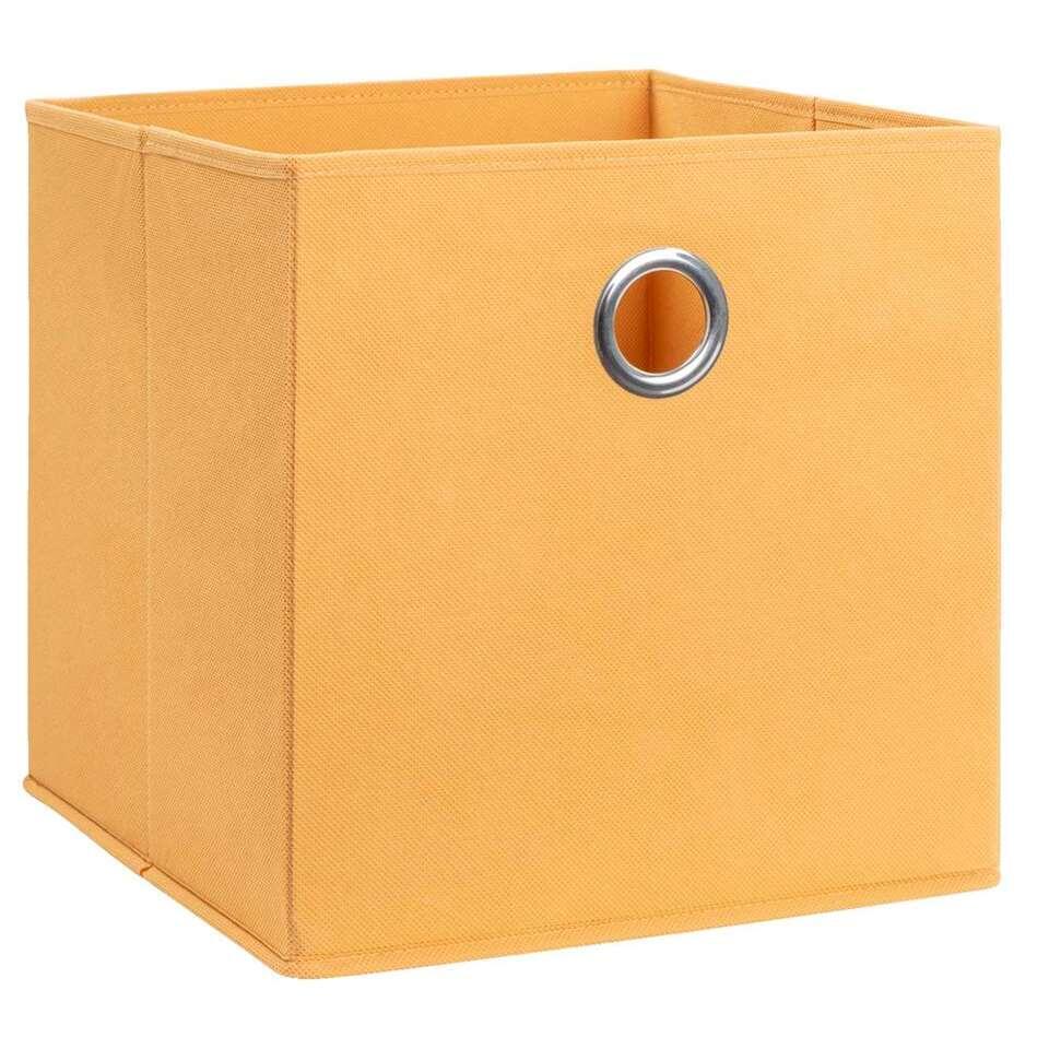 Boîte de rangement Parijs - jaune ocre - 31x31x31 cm