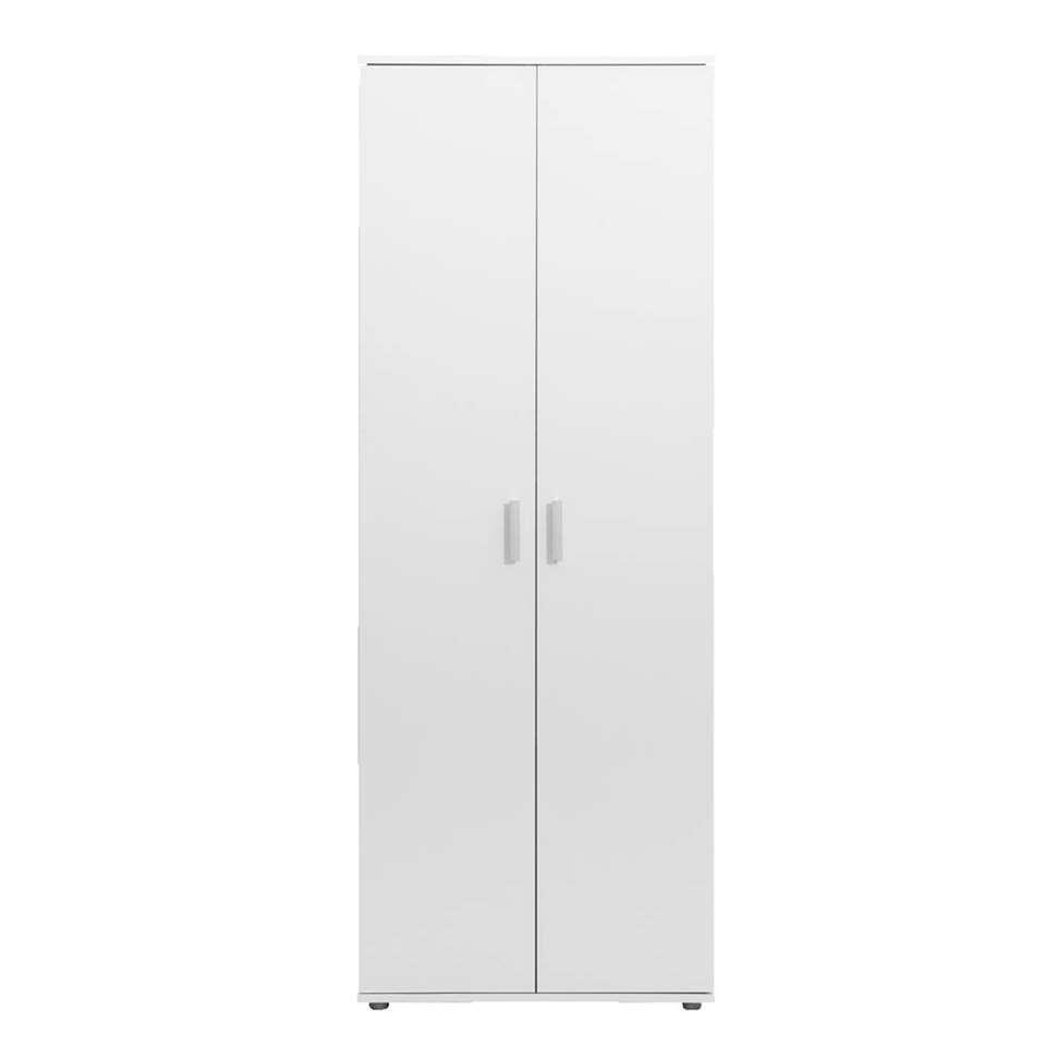 Garde-robe Inca 2 portes - blanche - 184x70x34,5 cm