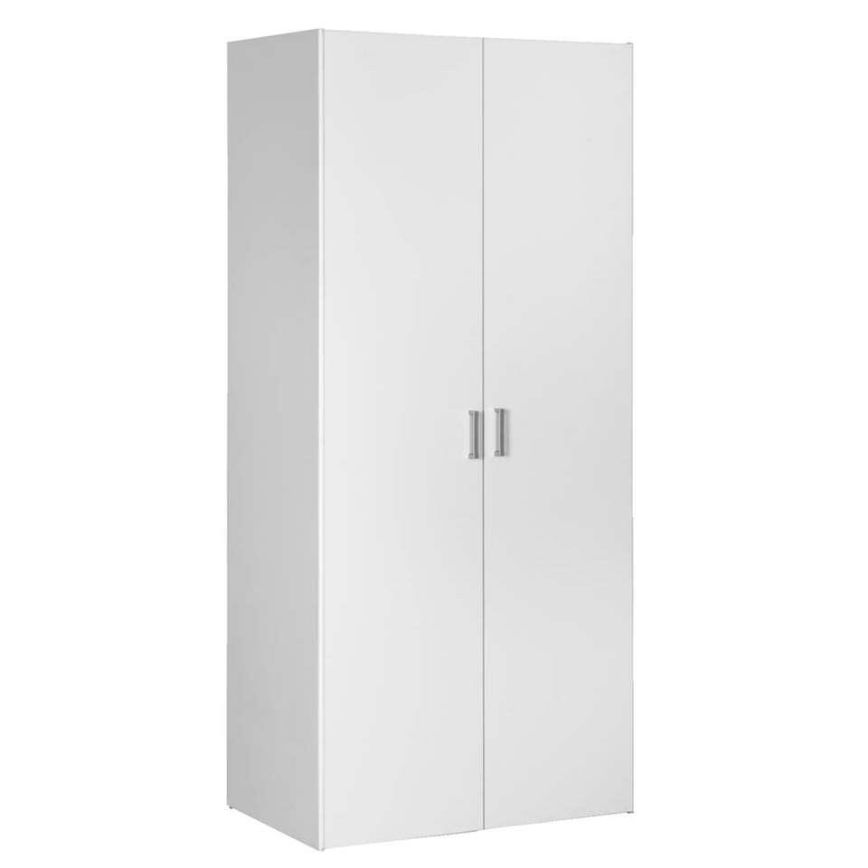 Kleerkast Space 2-deurs - wit - 175,4x77,6x49,5 cm