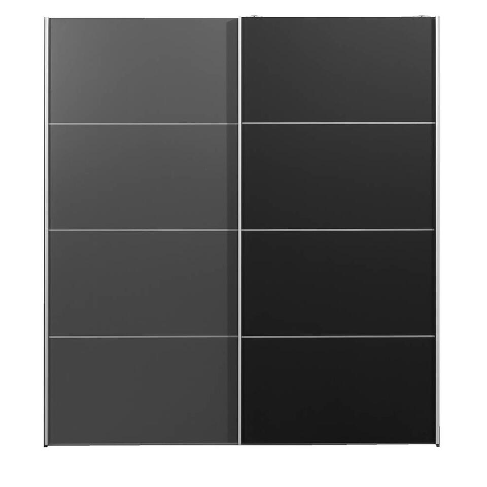 Armoire à portes coulissantes Verona anthracite - anthracite/noire - 200x182x64 cm