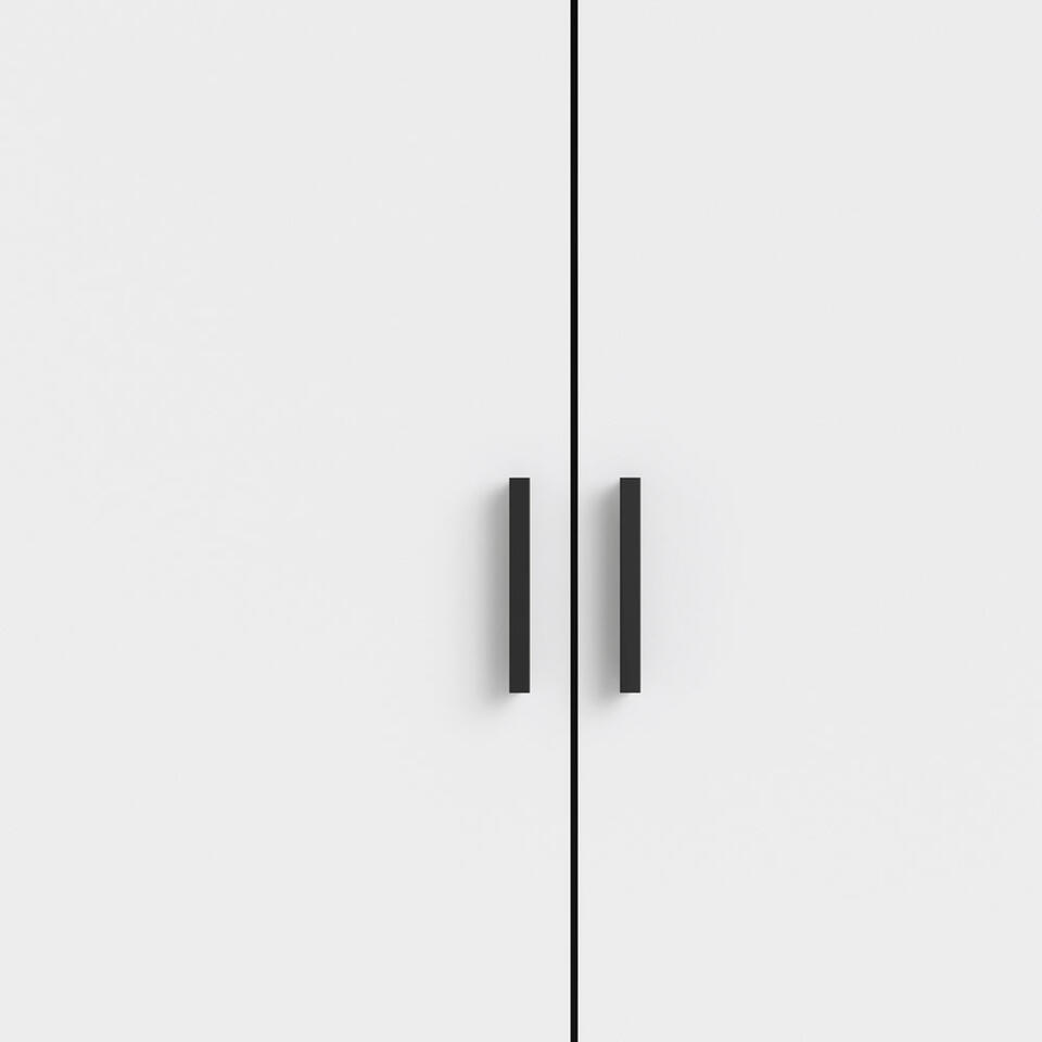 Kleerkast Sprint 3-deurs - wit - 200x147x50 cm
