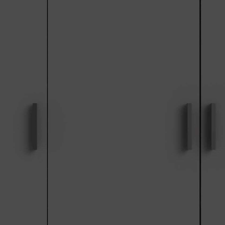 Kleerkast Sprint 4-deurs - antracietkleur - 200x196x50 cm
