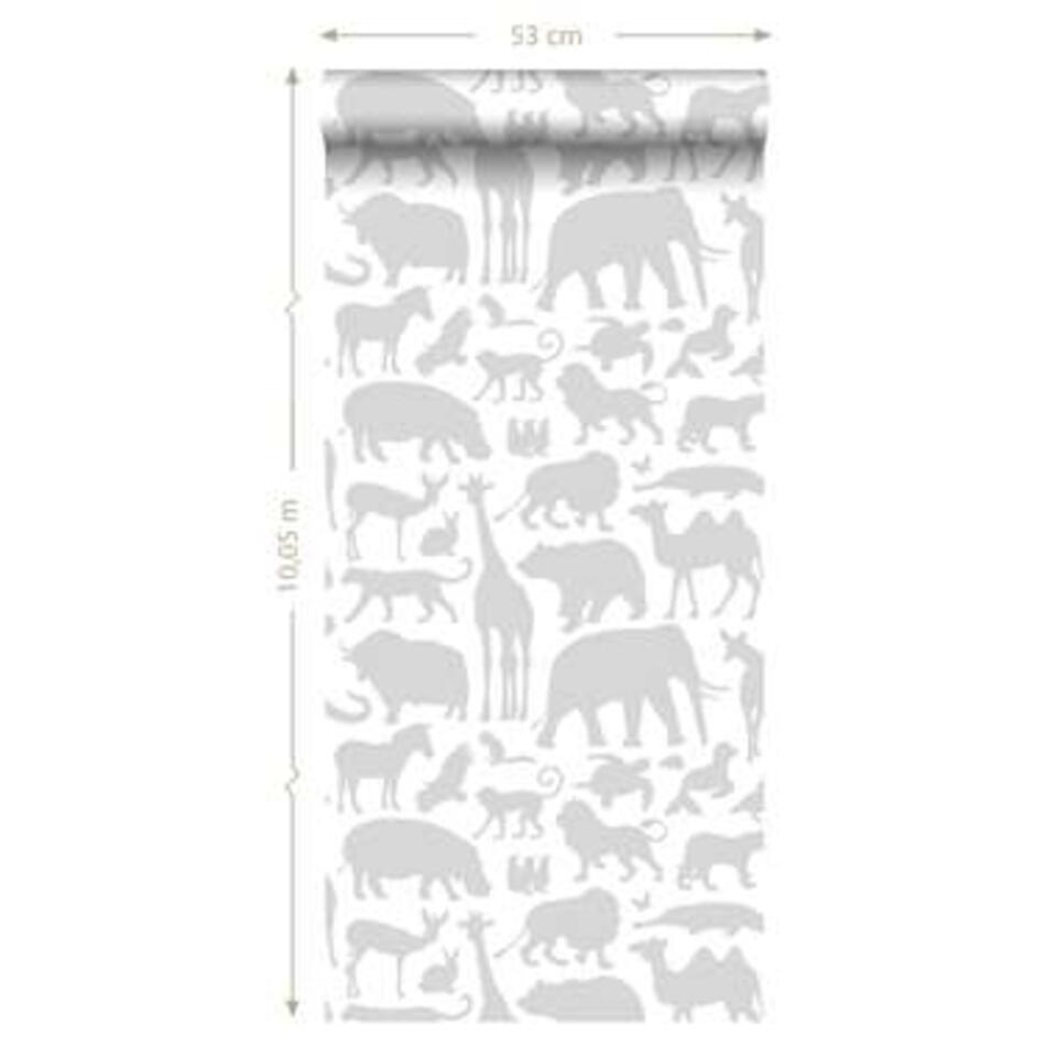 ESTAhome papier peint - animaux - gris - 0.53 x 10.05 m