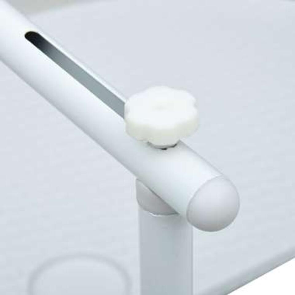VIDAXL Table de balcon Blanc 60x64x83,5 cm Plastique Aspect de rotin