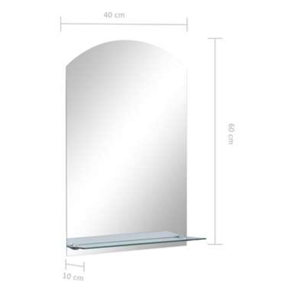 Miroir mural sans cadre avec lampes LED Rectangulaire Verre vidaXL