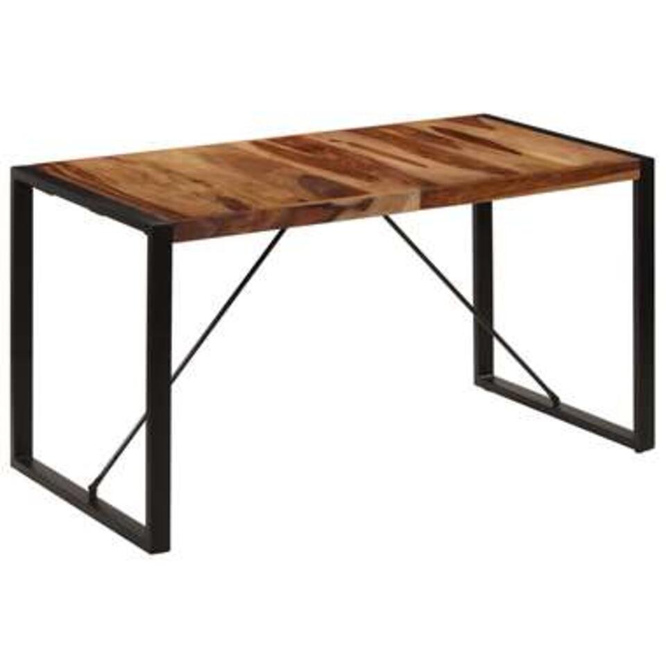 vidaXL Table de salle à manger 140x70x75 cm Bois de Sesham massif product