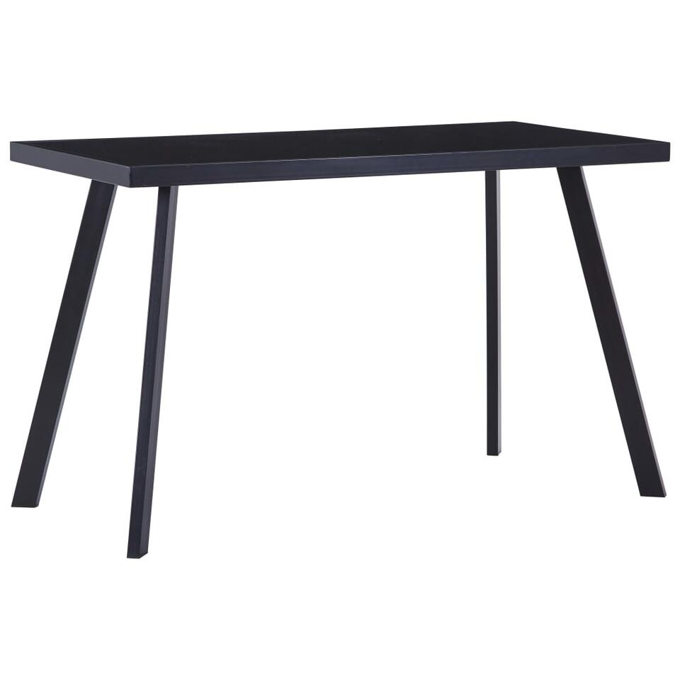 vidaXL Table de salle à manger Noir 120x60x75 cm Verre trempé product