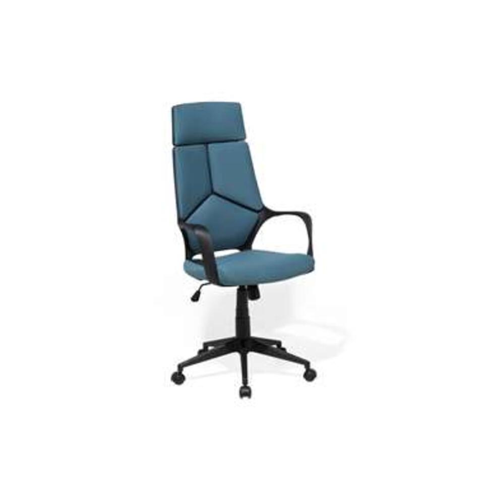 Beliani Chaise de bureau DELIGHT - Bleu polyester