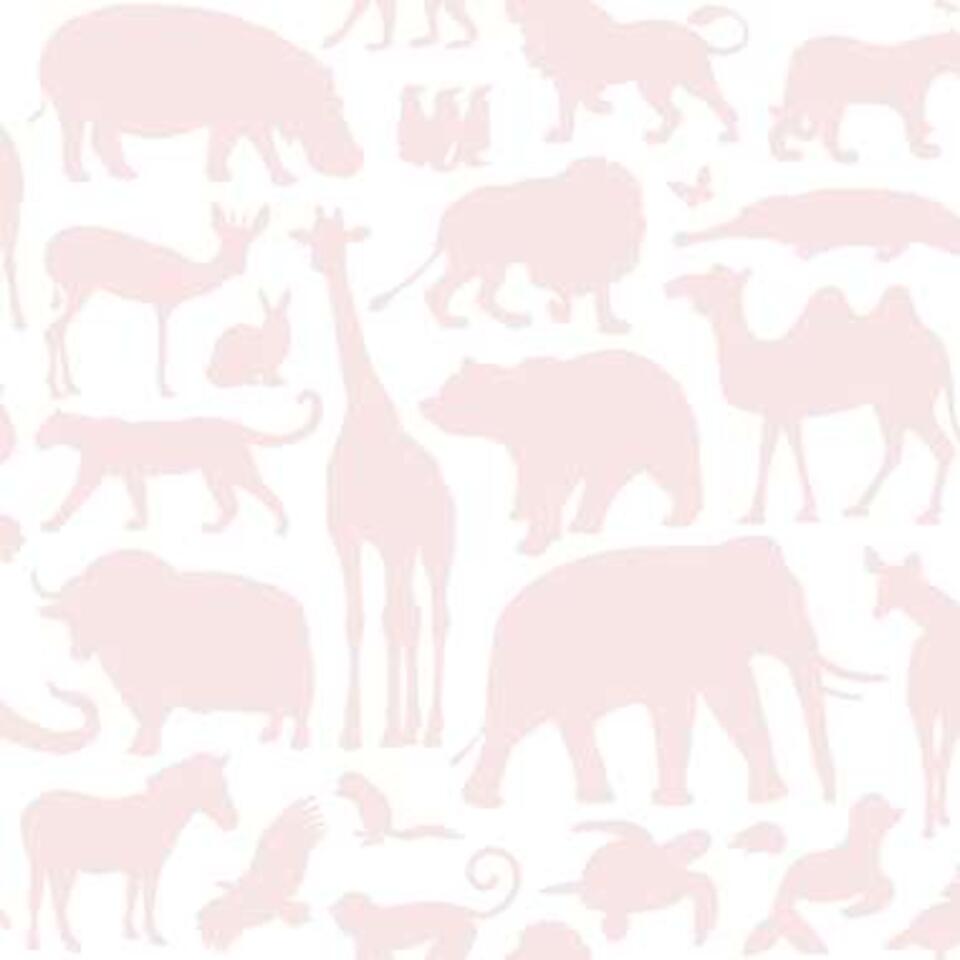 ESTAhome behang - dieren - zacht roze - 0.53 x 10.05 m