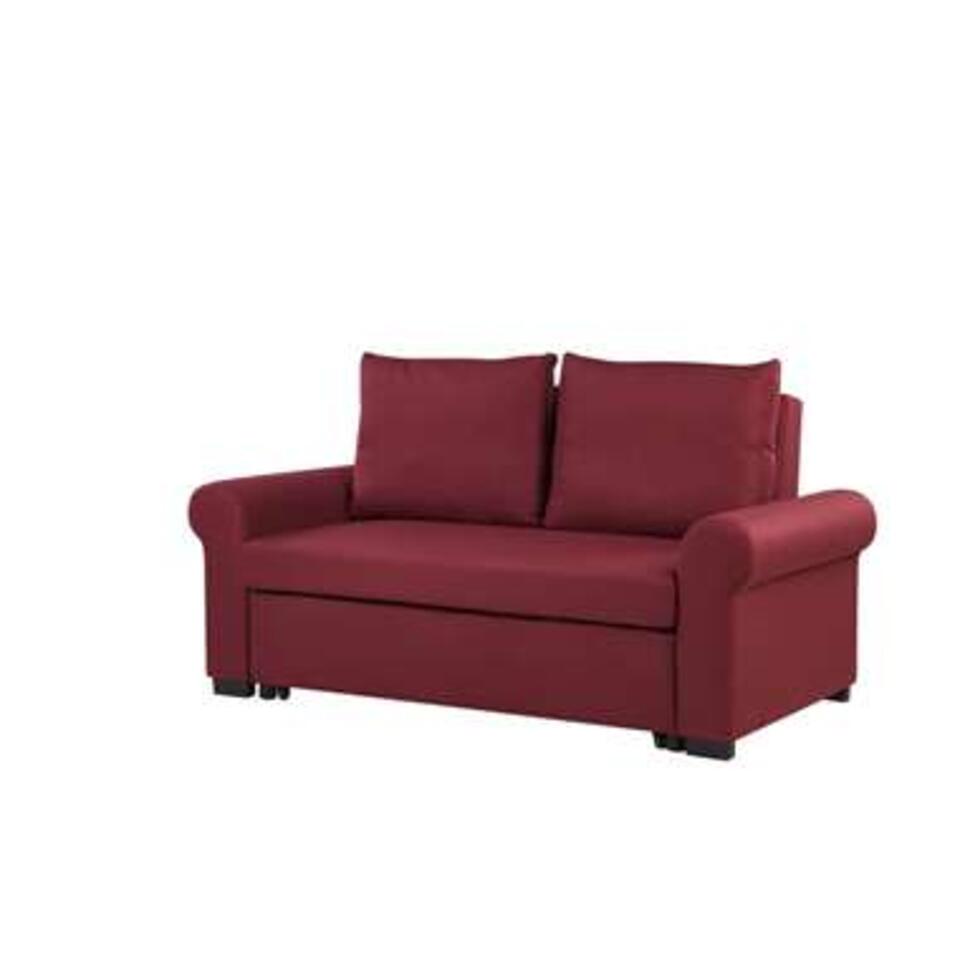 Beliani Canapé convertible SILDA - Rouge polyester