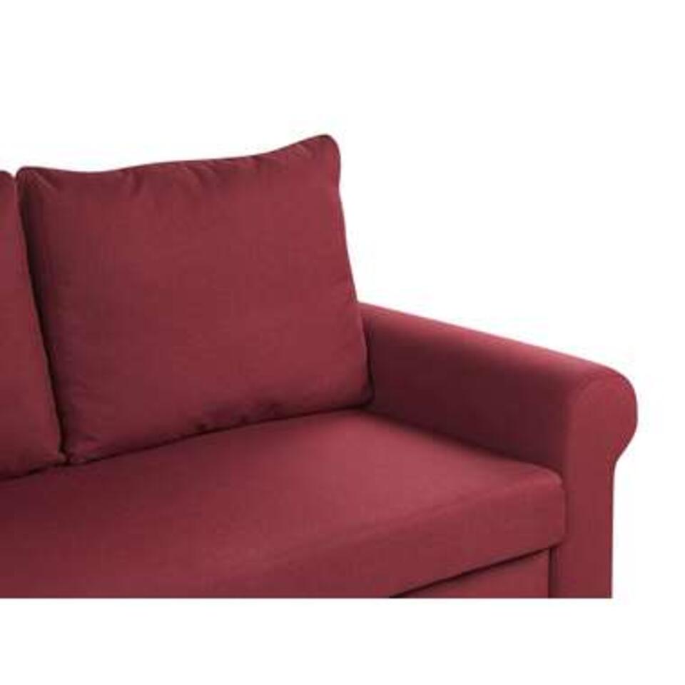 Beliani Canapé convertible SILDA - Rouge polyester