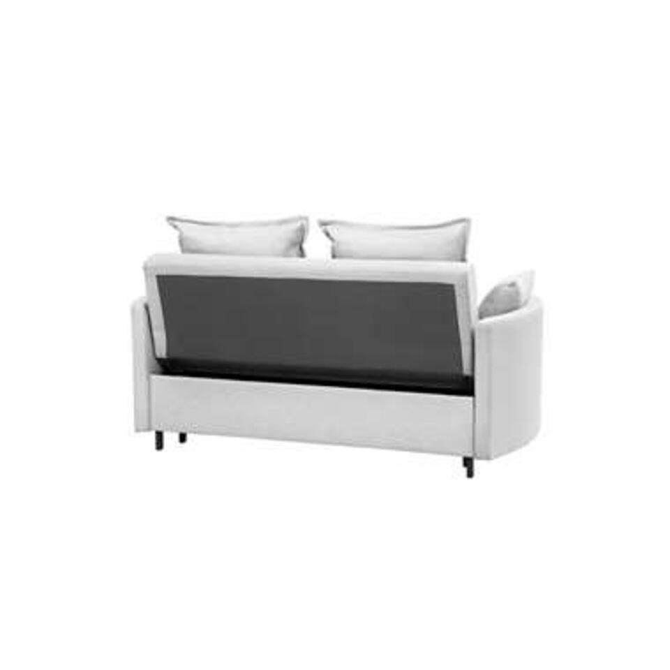 Beliani Canapé convertible HOVIN - Gris polyester