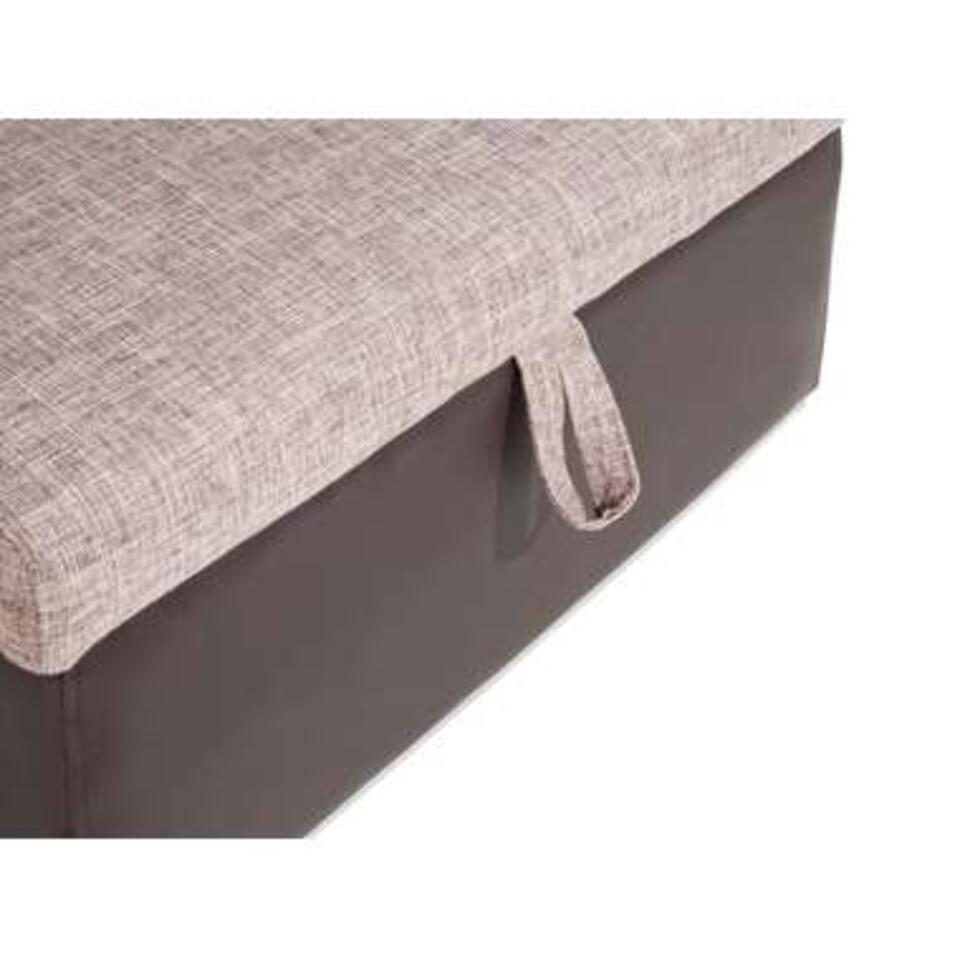 Beliani Canapé d'angle TAMPERE - Marron polyester
