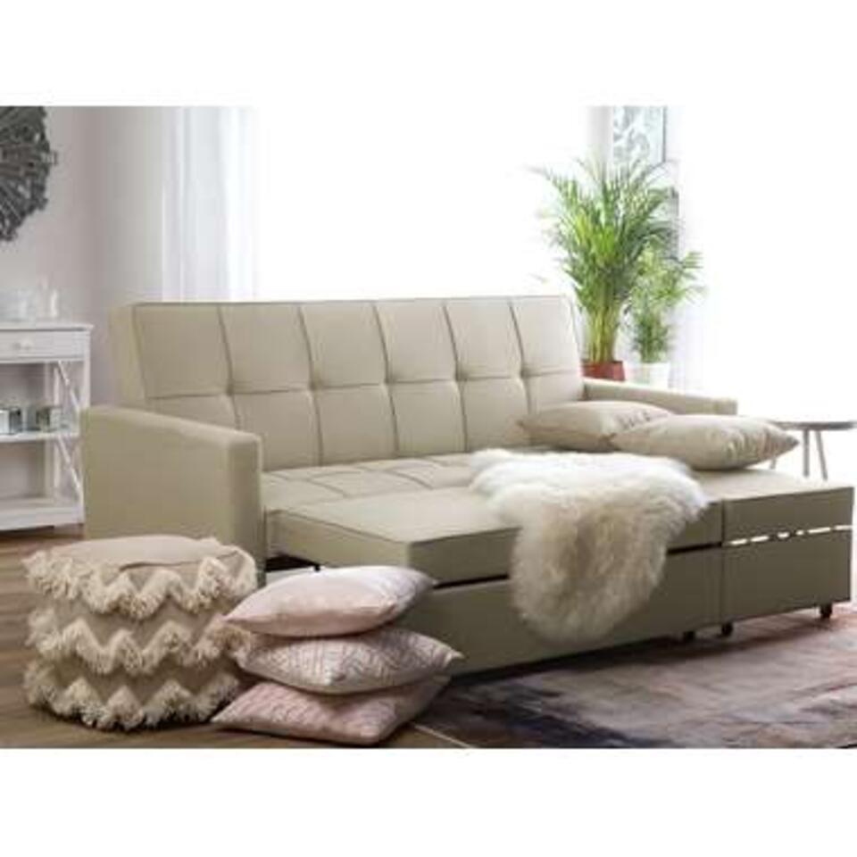 Beliani Canapé convertible GLOMMA - Beige polyester