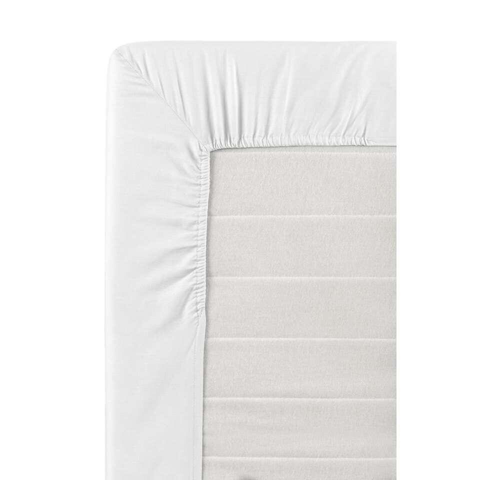Drap-housse en coton pour surmatelas - blanc - 120x200 cm