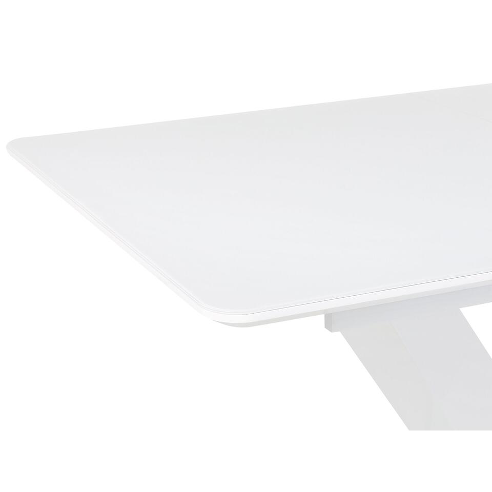 Table à manger extensible 160/200 x 90 cm blanc SALTUM 