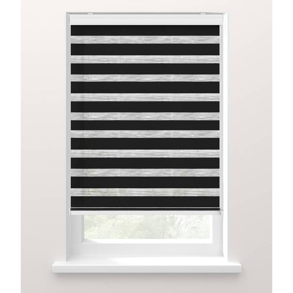 Fenstr duo-rolgordijn - zwart - 120x175 cm