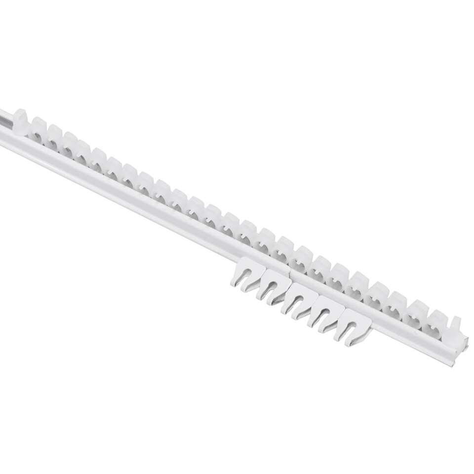 Complete gordijnrail set Plus uitschuifrail 110-200 cm - wit