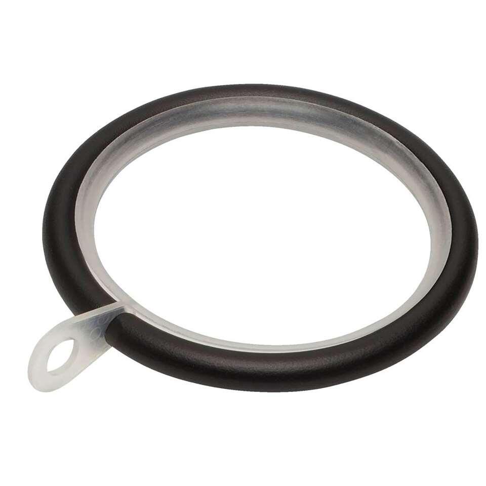Lot de 10 anneaux avec crochets à clipser Ø28 mm - noir