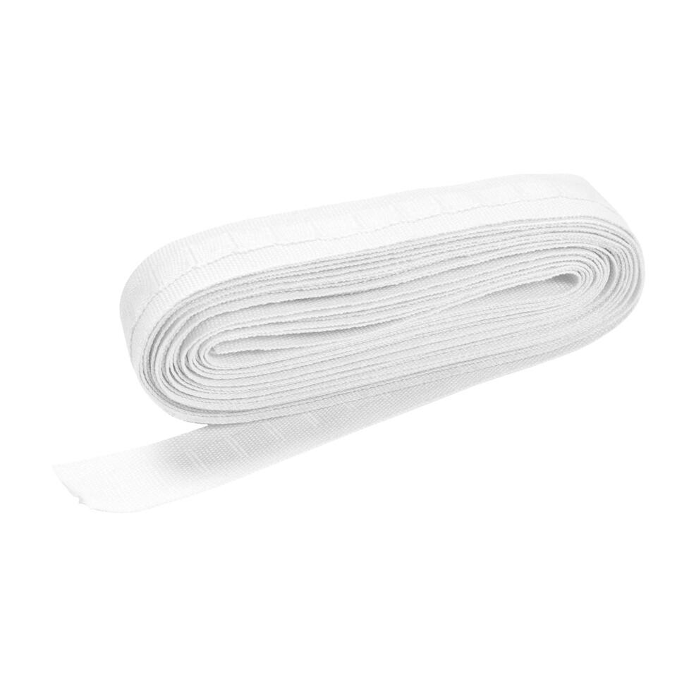 Ruban à plis plat - blanc - 500 cm
