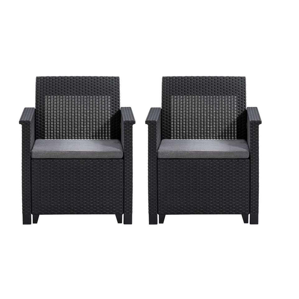 Keter fauteuils lounge Emma - gris - 2 pièces