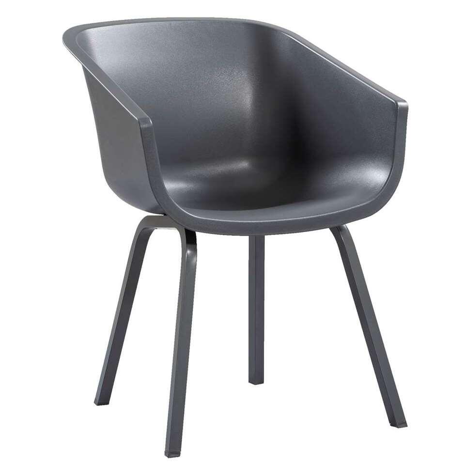 Hartman chaise coque Amalia - anthracite - pieds en aluminium
