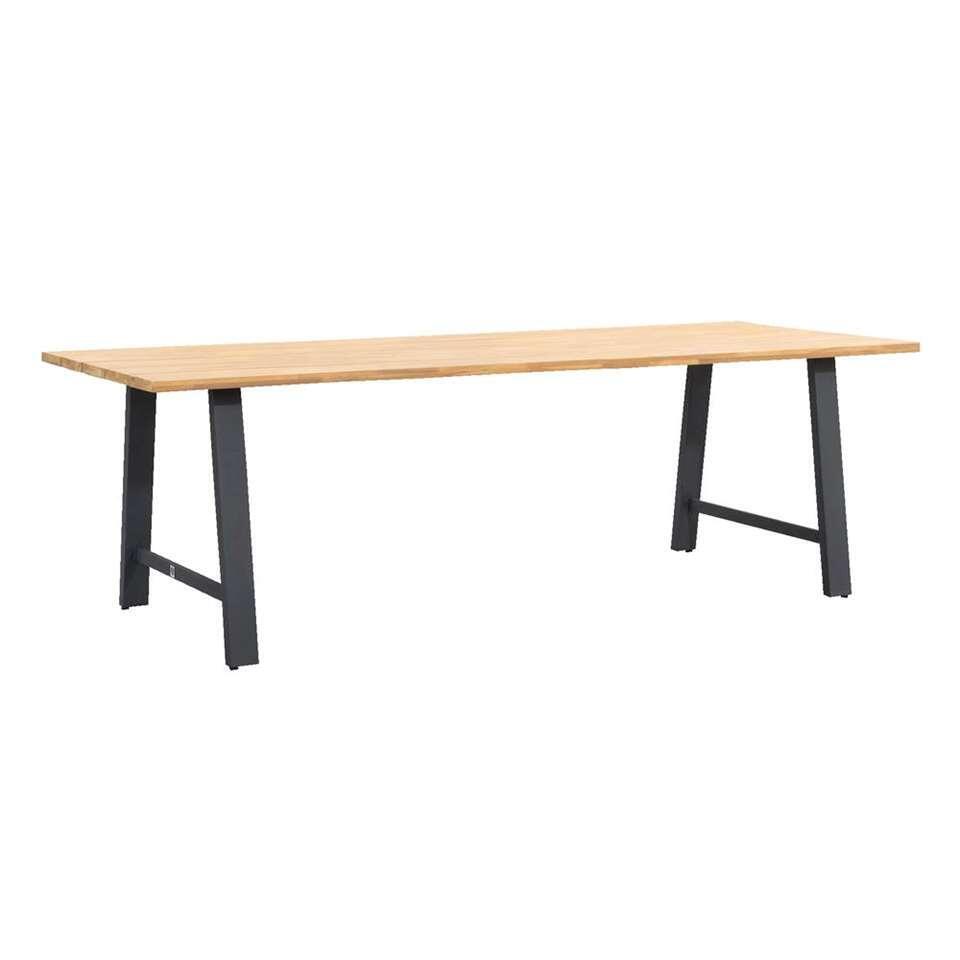 Le Sud table de jardin Beaune pieds A - brune - 76x240x95 cm