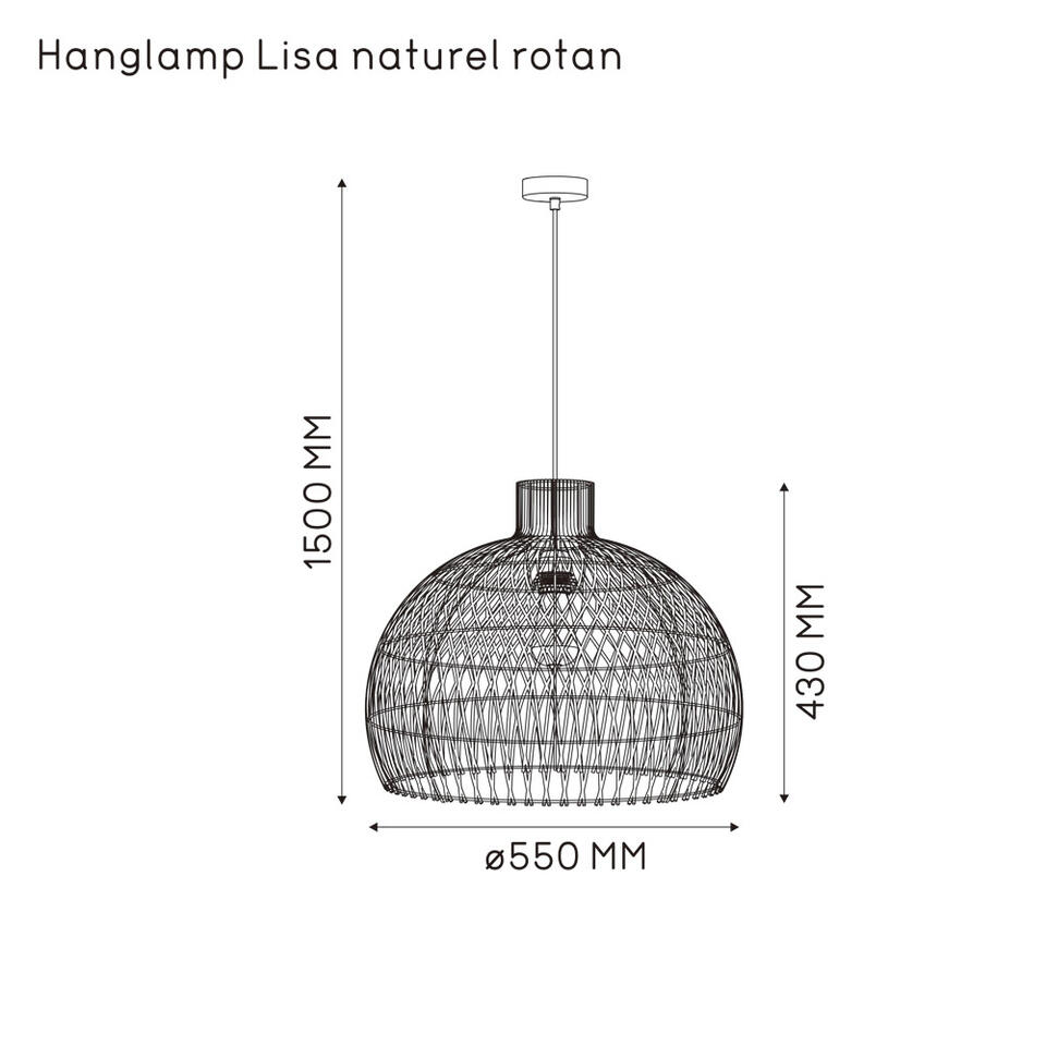 Hanglamp Lisa - rotan - naturel