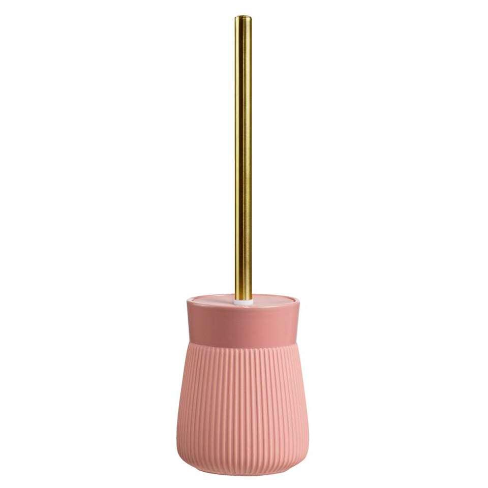 Verhandeling steek Nog steeds Toiletborstel Mariska - roze - 40xØ12 cm | Leen Bakker