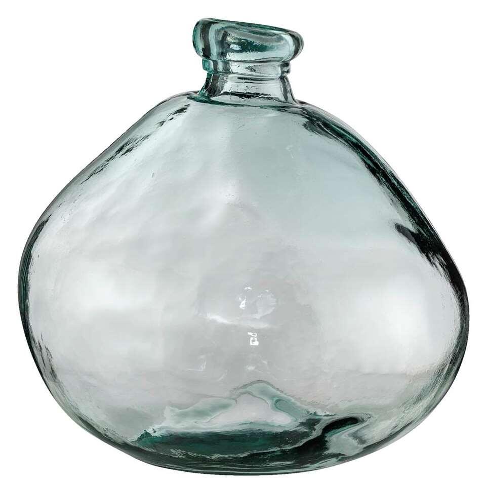 Vaas Charlotte - transparant - gerecycled glas - 33xØ33 cm