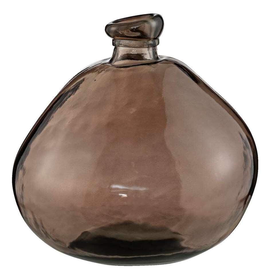 Vase Charlotte - marron - verre recyclé - 33xØ33 cm