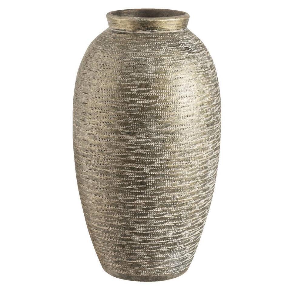 Vase Thimohty - vert mousse - terre cuite - 40xø22 cm