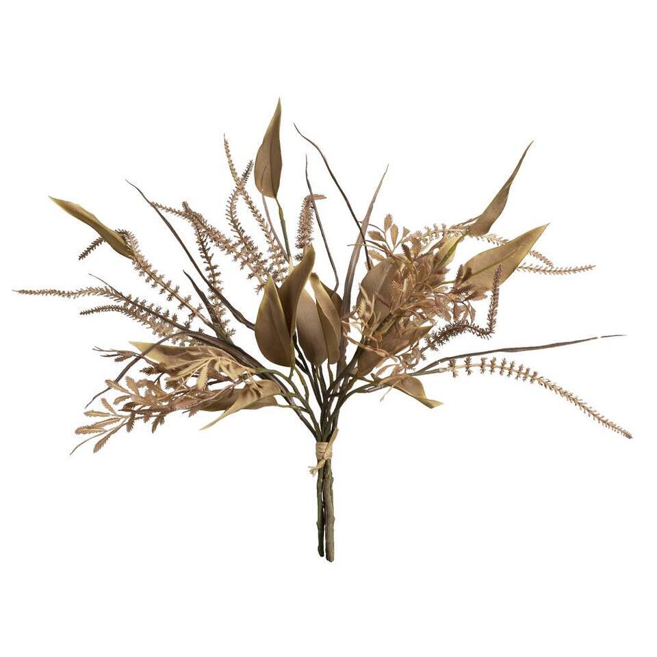 Bouquet artificiel Eucalyptus/lavande - brun - 50 cm