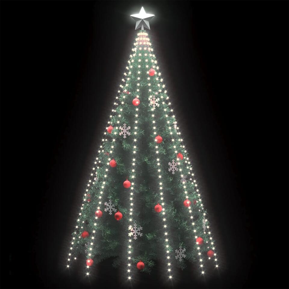Arbre lumineux de Noël métal 90 cm 210 LED blanc chaud et froid