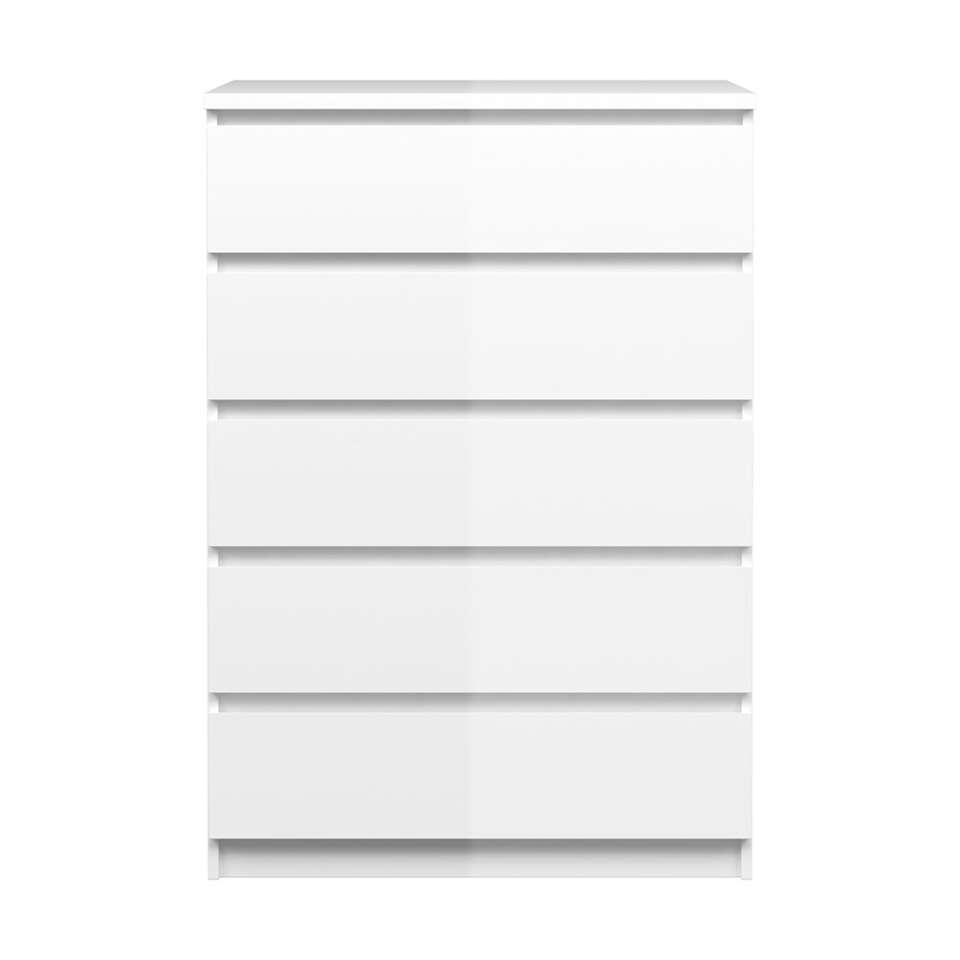Rangement 2 portes / 4 tiroirs BEST LAK Blanc laqué - Buffet BUT