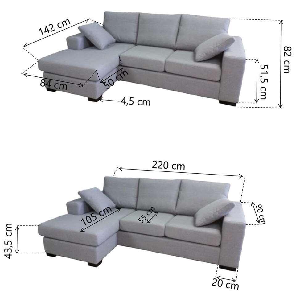 Canapé d'angle Ottowa - gris