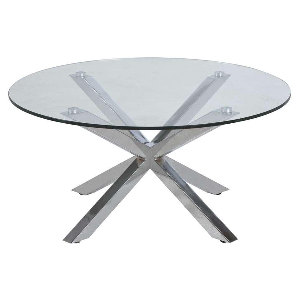 Table de salon Ferudal - verre - 40x82x82 cm