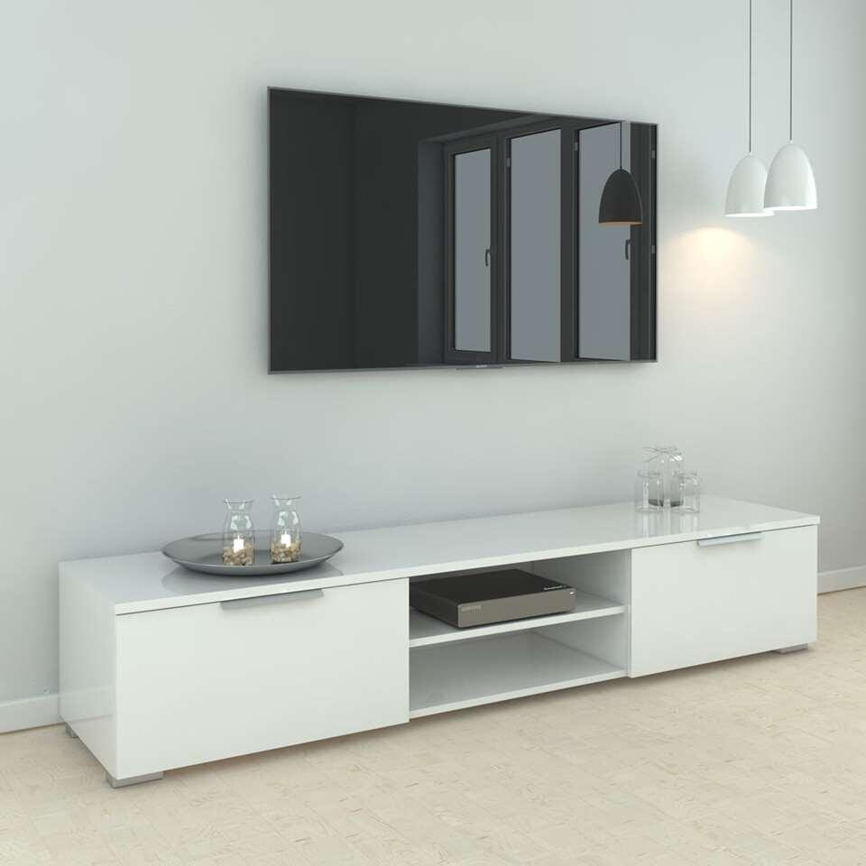 kassa Richtlijnen viel TV-meubel Uldum - hoogglans wit - 33,1x172,7x39,9 cm | Leen Bakker