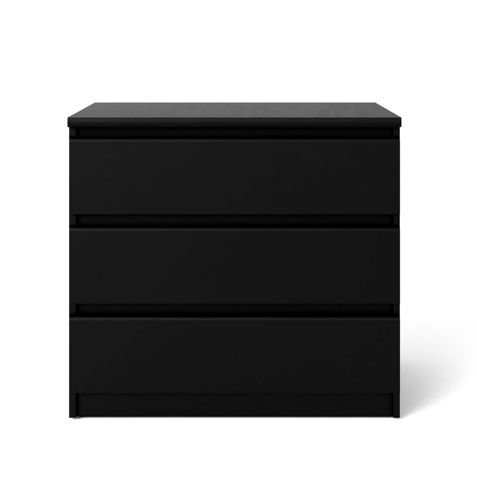 Naia - 3 - mat zwart 70,1x76,8x50 cm | Leen Bakker